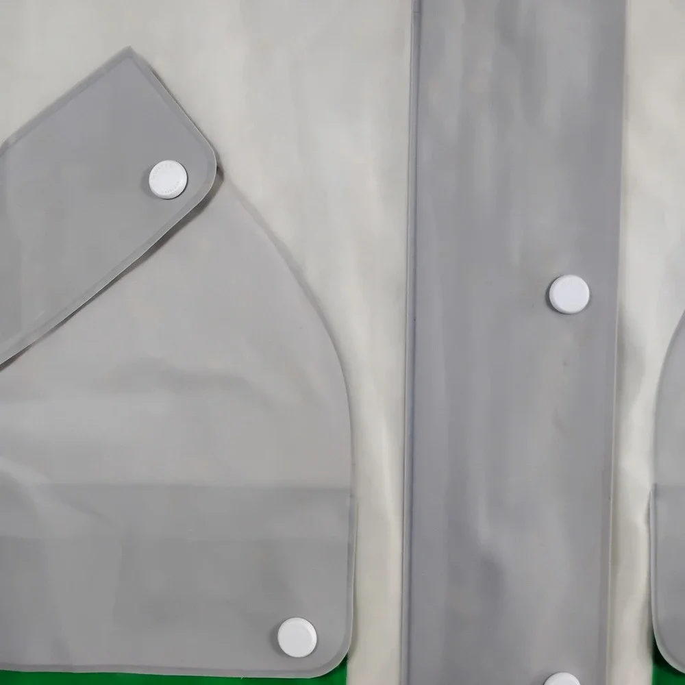 Hunter Original Women Medium White Green Grey Translucent Hooded Raincoat Jacket - Picture 3 of 16